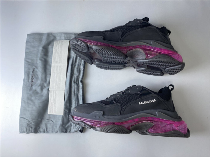 bl triple s trainers clear sole black 541335 w09o1 9252