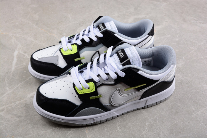 nike dunk low scrap wolf grey light lemon twist dc9723-001