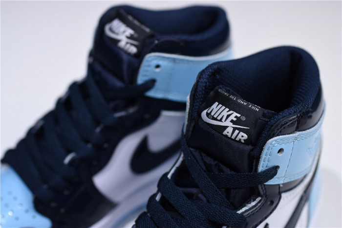 air jordan 1 unc blue chill patent leather cd0461-401