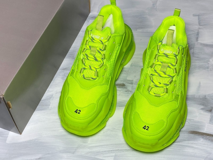 bl triple s trainers clear sole fllo yellof 541624 w09o1 9002