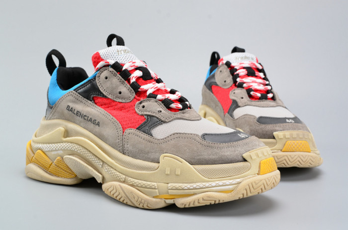 bl triple s trainer red/ blue/ yellof 490673-w06e3-4365